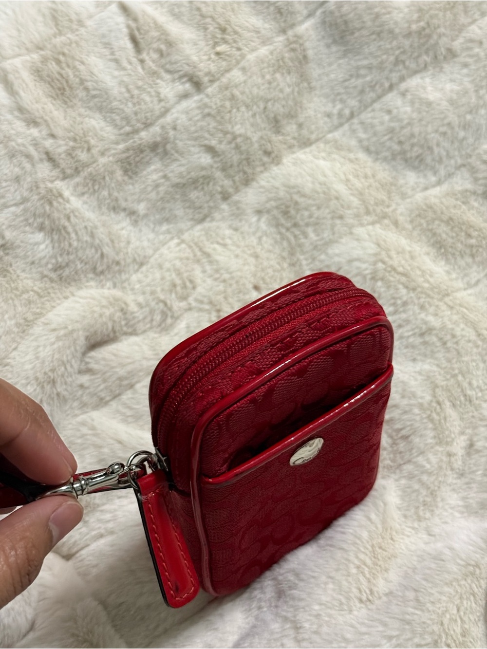 Coach Red Camera Pouch - Picture 3 of 4